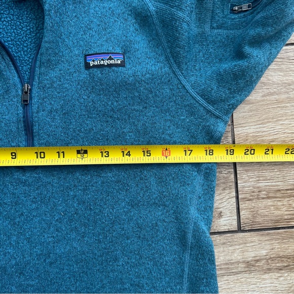 Patagonia Women’s Better Sweater 1/4 Zip Fleece Size Medium Teal - Picture 10 of 12